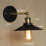 White Glass Retro Industrial Wall Sconce, Vintage Edison Style Wall Lights Fixtures