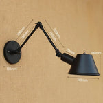 Golden Vintage LED Swing Arm Wall Sconce Industrial Style