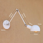 Golden Vintage LED Swing Arm Wall Sconce Industrial Style