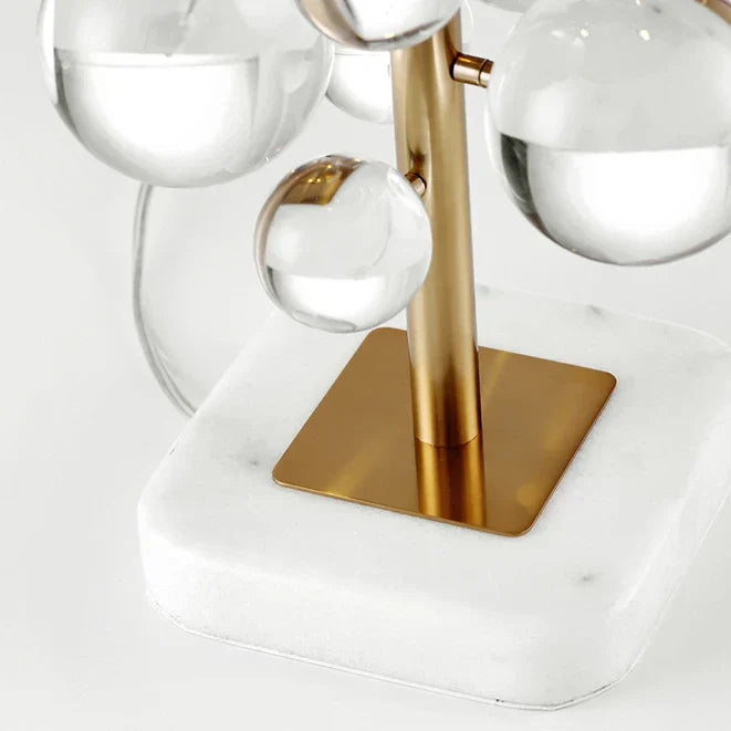 Crystal Marble Bubble Table Lamp. LED Desk Lamp for Bedroom and Foyer.
