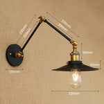 Swing Arm Wall Light Gold Copper Vintage Sconce Edison Loft Wall Lamp