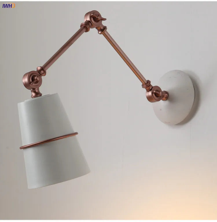 Nordic Swing Arm Wall Lamp | Modern Home Lighting for Living Room & Bedroom