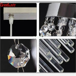 Modern Luster Chandelier LED Crystal Pendant Lamp for Restaurant, Balcony, Aisle