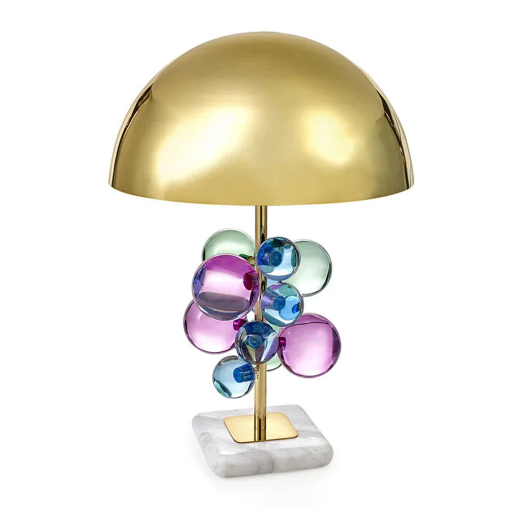 Crystal Marble Bubble Table Lamp. LED Desk Lamp for Bedroom and Foyer.