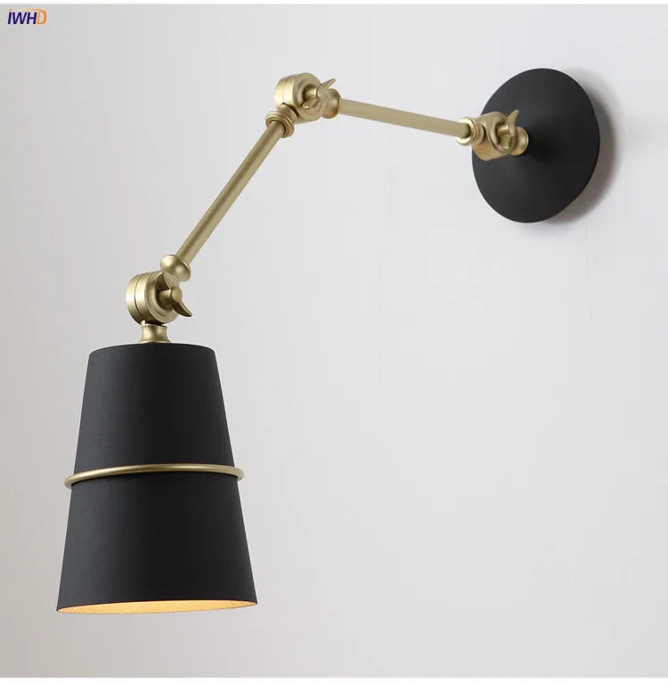 Nordic Swing Arm Wall Lamp | Modern Home Lighting for Living Room & Bedroom