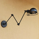 Loft Style Adjustable Swing Arm Wall Sconce - Industrial Retro Vintage Wall Light