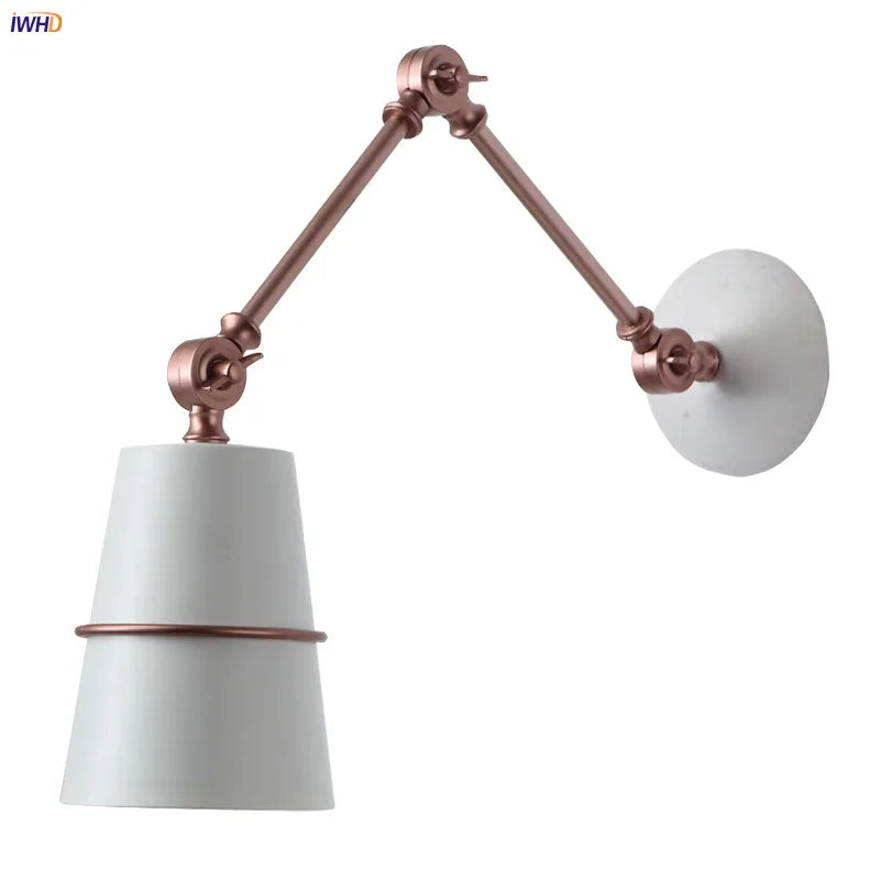 Nordic Swing Arm Wall Lamp | Modern Home Lighting for Living Room & Bedroom
