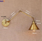 Swing Arm Wall Light Gold Copper Vintage Sconce Edison Loft Wall Lamp