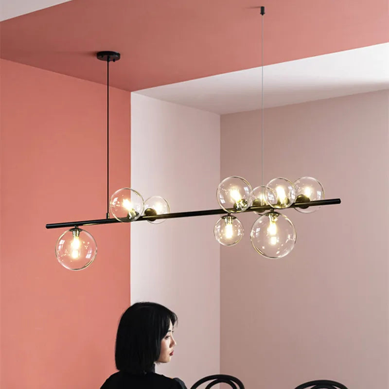 Nordic Glass Bubble Chandelier for Bedroom Dinning Room Decor