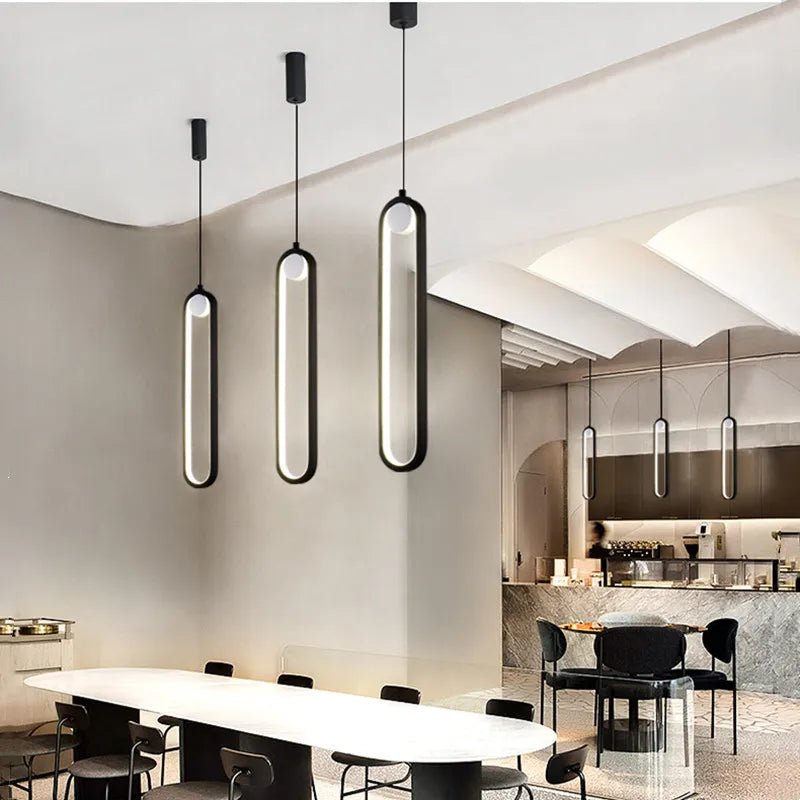 Modern Gold Black Pendant Lamps for Dining Room, Bedroom, Chandelier Lighting