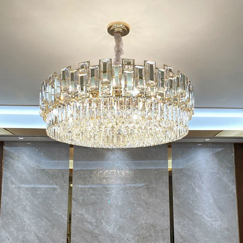 Crystal Chandelier: Elegant Lighting for Home, Living Room, Bedroom, Kitchen