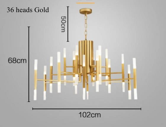 Modern Tube G4 Chandelier Pendant Light Fixture for Artistic Room Decor