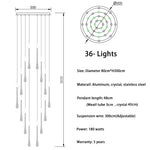Modern Crystal Chandelier Water Drop Design LED Hanging Lighting for Villa Lobby by Afralia™