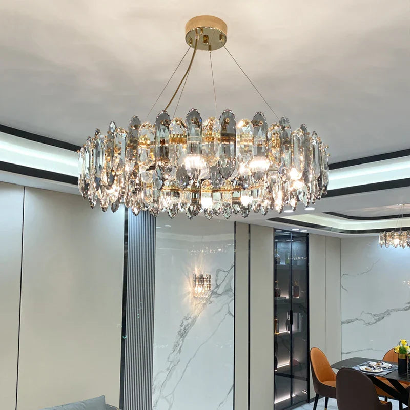 Crystal Chandelier: Elegant Nordic Design for Living, Dining, Bedroom
