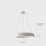 Modern Iron Art Circle LED Pendant Lights - Black White Metal Ringoffsetof.