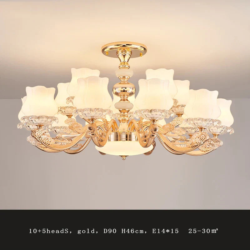 Luxury Duplex Building Chandelier Elegant Villa Pendant Light Modern Living Room Bedroom Lighting