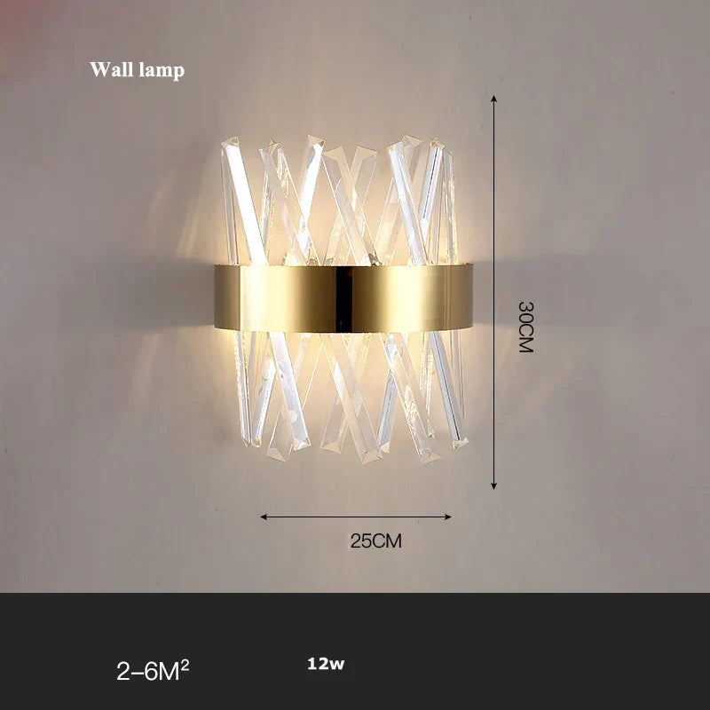 Gold Crystal LED Chandelier for Dinning Room