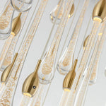 Modern Crystal Chandelier Water Drop Design LED Hanging Lighting for Villa Lobby by Afralia™