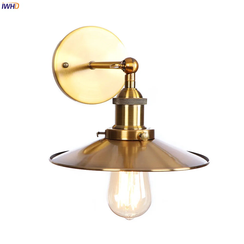 Antique Gold Rustic Wall Lamps Bathroom Stair Mirror Light Loft Decor Industrial