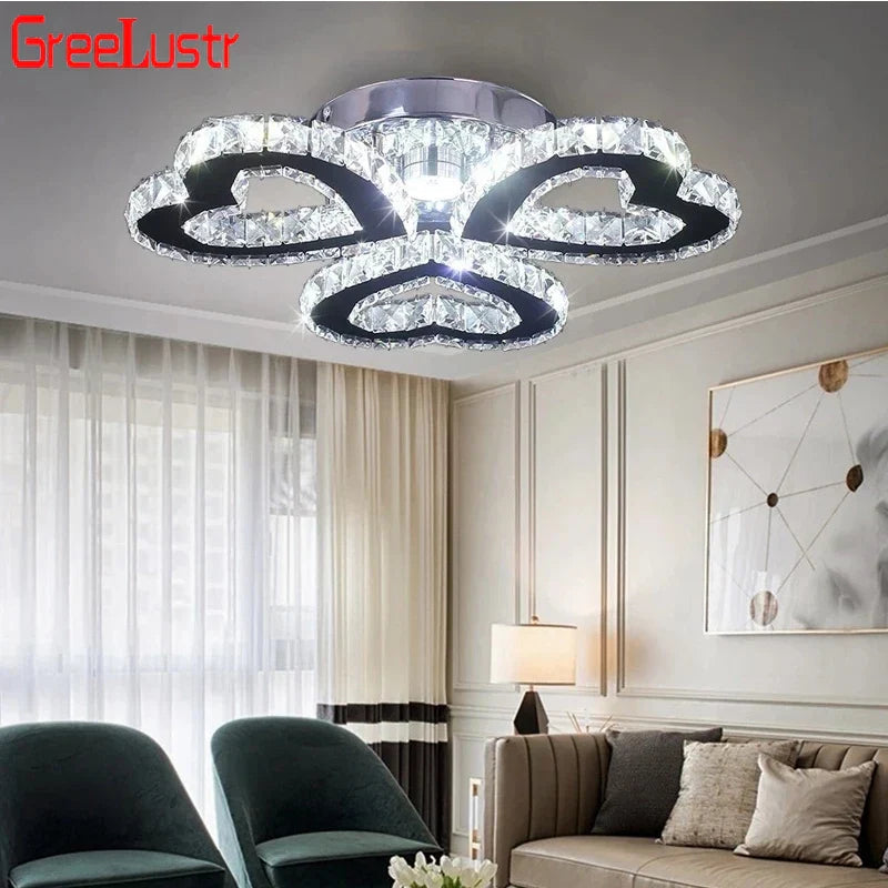 Crystal Nordic LED Ceiling Chandelier for Modern Indoor Lighting