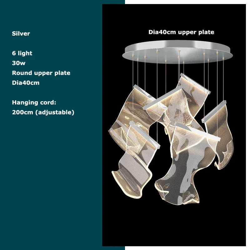 Golden Love Paper Chandelier: Postmodern LED Designer Lighting for Foyer