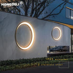 Moon Outdoor Patio Light IP65 Waterproof Stainless Steel Round Wall Light