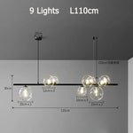 Nordic Glass Bubble Chandelier for Bedroom Dinning Room Decor