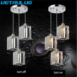 Crystal Chandelier Luxury Ceiling Lamp LED Modern Pendant Light for Indoor Spaces