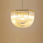 LED Glass Chandelier Hanging Lamps for Foyer - Modern Stainless Steel Design