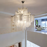 Retro Vintage LED Aluminum Chandelier Lighting in Gold Chrome Silver