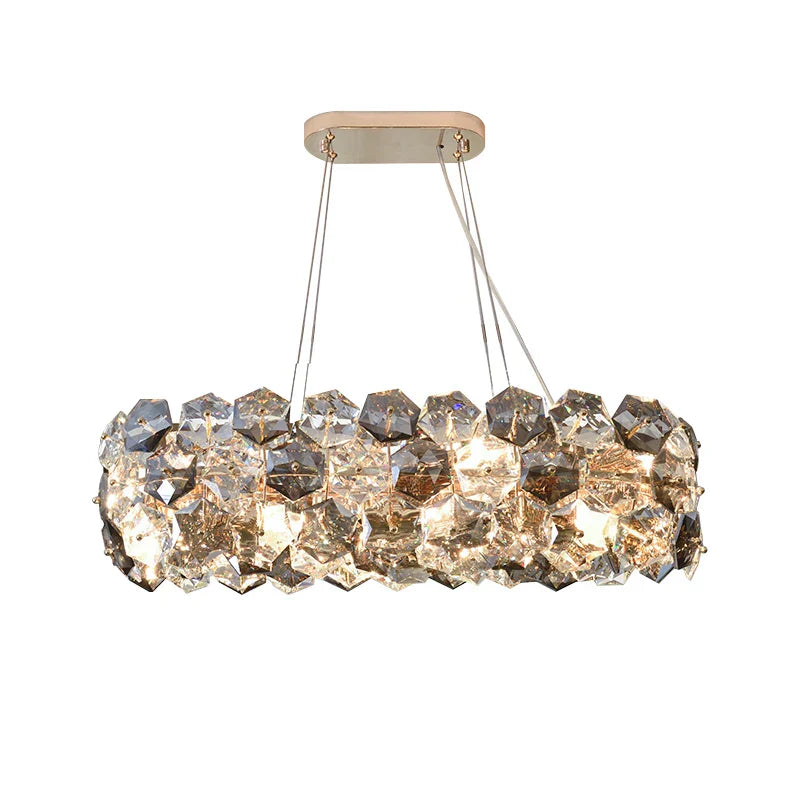 Crystal Wrought Iron Chandelier: Creative Dining & Living Room Suspension Light