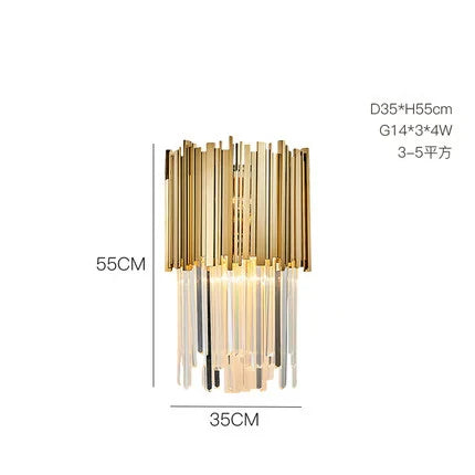Golden Stainless Steel Crystal Chandelier for Elegant Foyer Lighting