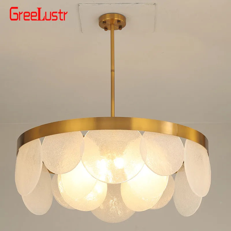 Glass Copper LED Pendant Light: Luxury Nordic Design for Home Decor