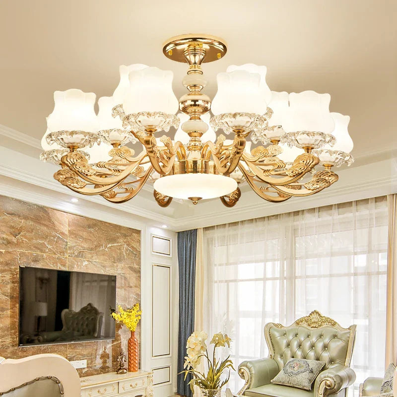 Luxury Duplex Building Chandelier Elegant Villa Pendant Light Modern Living Room Bedroom Lighting