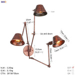 Vintage Industrial 2-Head Wall Lamp