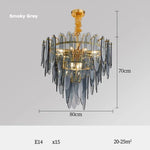 Art Deco Glass Iron LED Chandelier for Dinning Room
