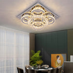 Afralia Smart LED Chandelier Modern Ceiling Lamp Remote Control for Living Dining Room