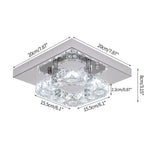 LED Crystal Chandelier Mirror Rings Ceiling Light for Home Décor