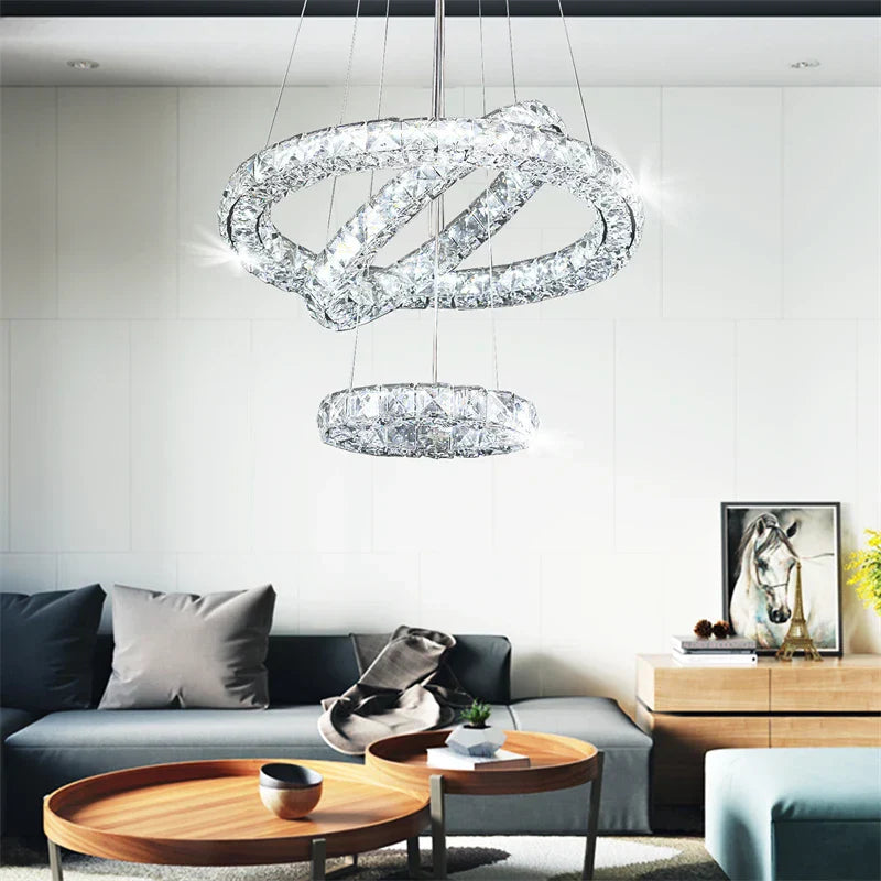 Crystal Pendant Chandeliers Modern Nordic Style Dining Room Living Room Lighting