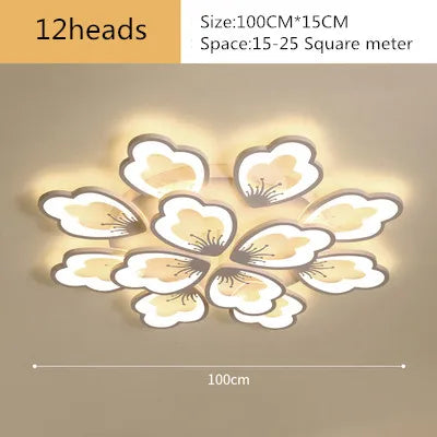Lotus Design LED Acrylic Chandelier Ceiling Lamp for Modern Living, Dining, and Study Rooms