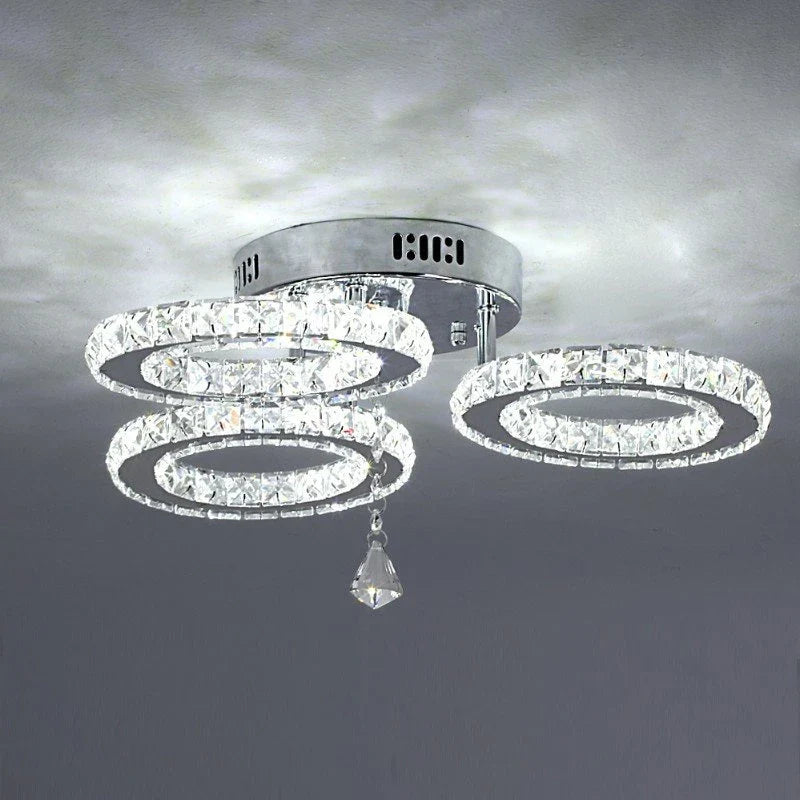 Modern Crystal Chandelier Ceiling Lamp for Bedroom Living Dining Room