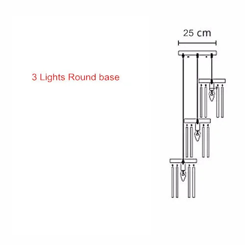Modern Luster Chandelier LED Crystal Pendant Lamp for Restaurant, Balcony, Aisle