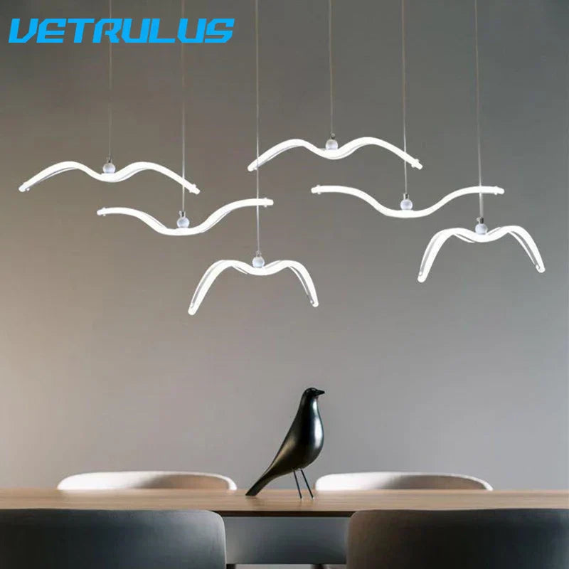Seagull LED Pendant Light Modern Ceiling Lamp Nordic Chandelier Lumina