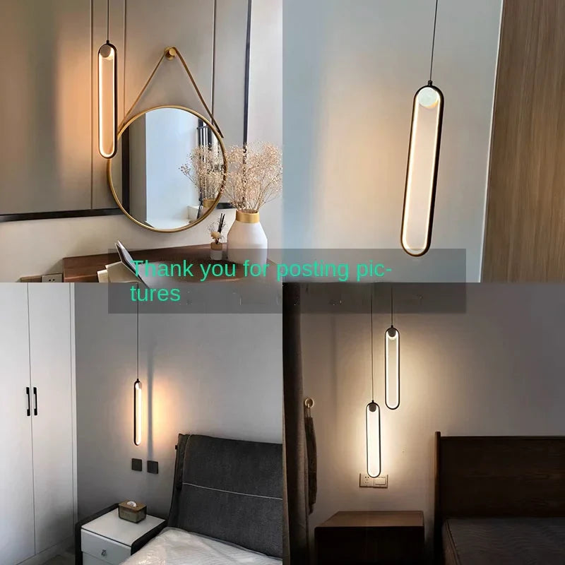 Modern Gold Black Pendant Lamps for Dining Room, Bedroom, Chandelier Lighting