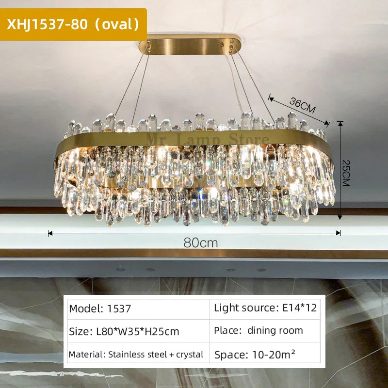 Crystal Chandelier Pendant Light for Luxury Living Room, Bedroom, Dining, Kitchen & Home Décor