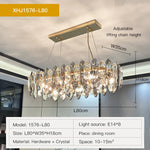 Crystal Chandelier: Elegant Nordic Design for Living, Dining, Bedroom