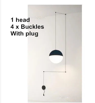 Geometric Glass Ball LED Pendant Chandelier Ceiling Lamp for Living Dining Bedroom
