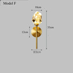 Crystal LED Wall Sconce Copper Light Fixture for Modern Luxury Home Decor