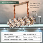 Crystal Chandelier: High-End LED Pendant Light for Living Room, Dining Room & Kitchen