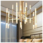 Modern Tube G4 Chandelier Pendant Light Fixture for Artistic Room Decor